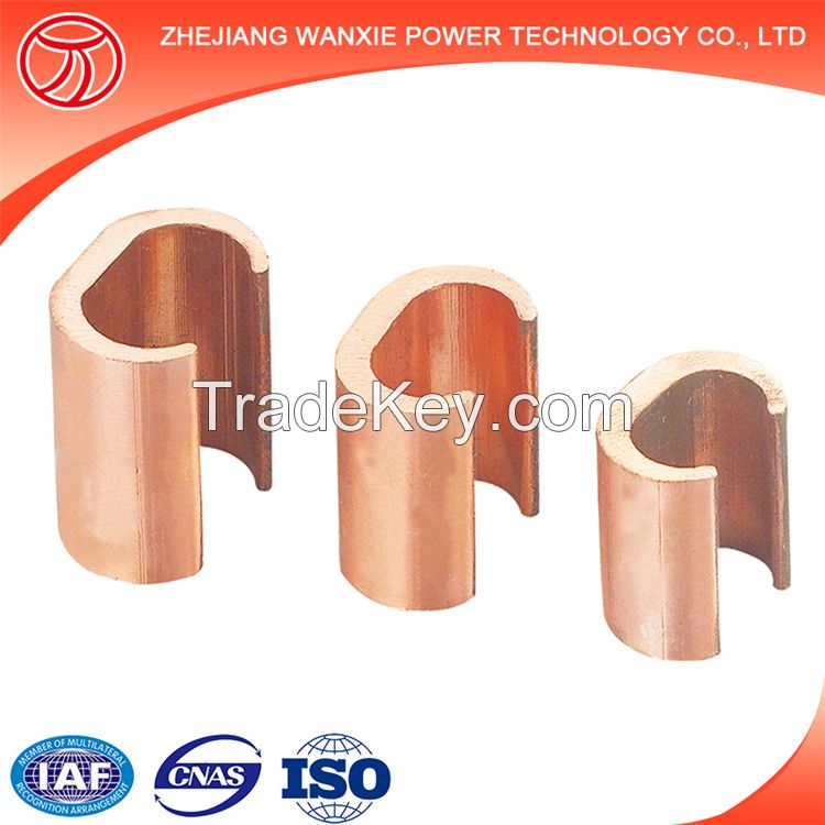 Copper pipe clamp C type /Electrical power line fitting copper wire clamp