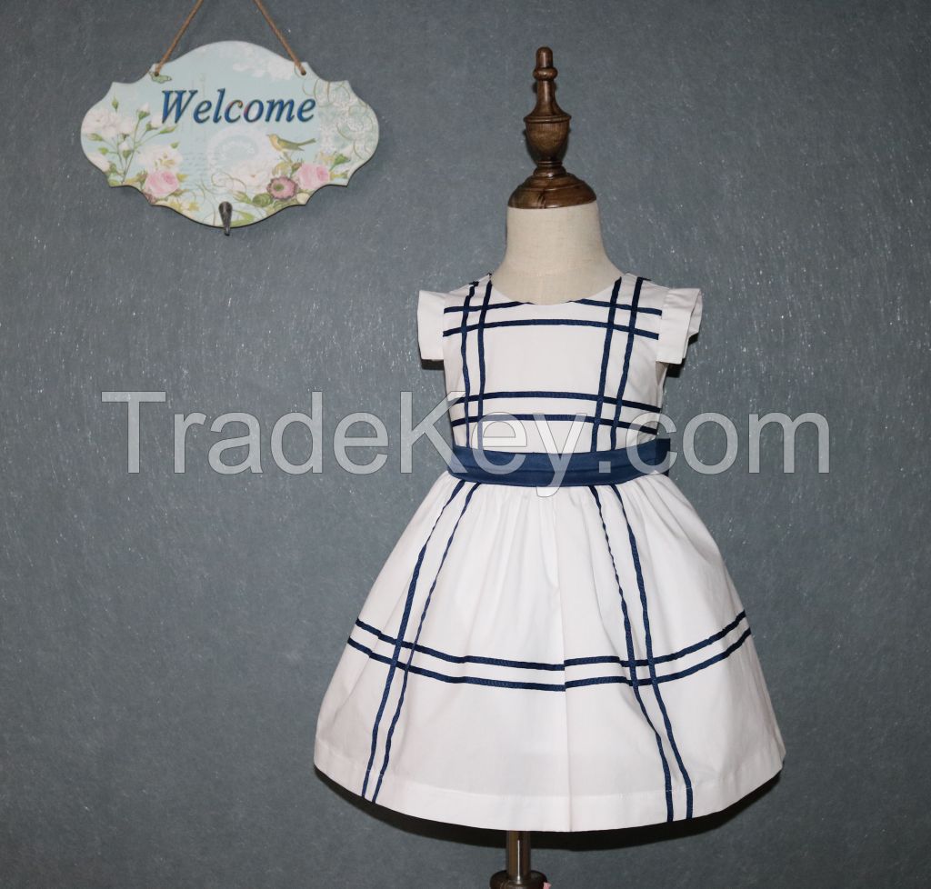 Cotton childrens latest casual dress designs for summer