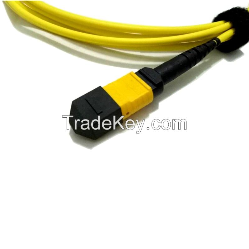 MPO-12MPO SMF Singlel-mode Fiber Optic Trunk Cable, 12 Core Fiber, offer migration path from 10GbE to 40/100GbE