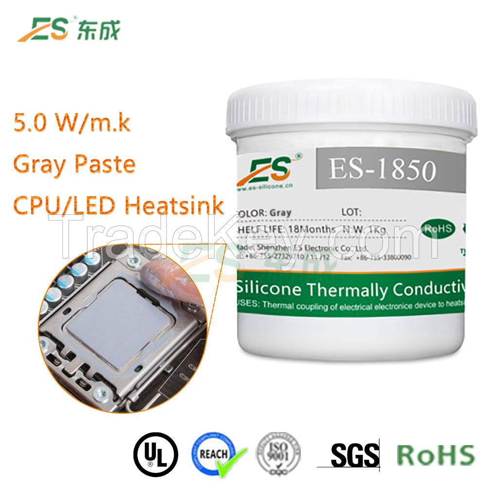 Electronic grade 5.00W/m.k silicone thermal grease/paste for LED/CPU