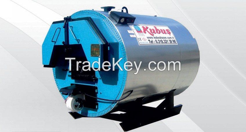 3 Pass Full Cylindirical Solid Fuel Fired Hot Water Boiler