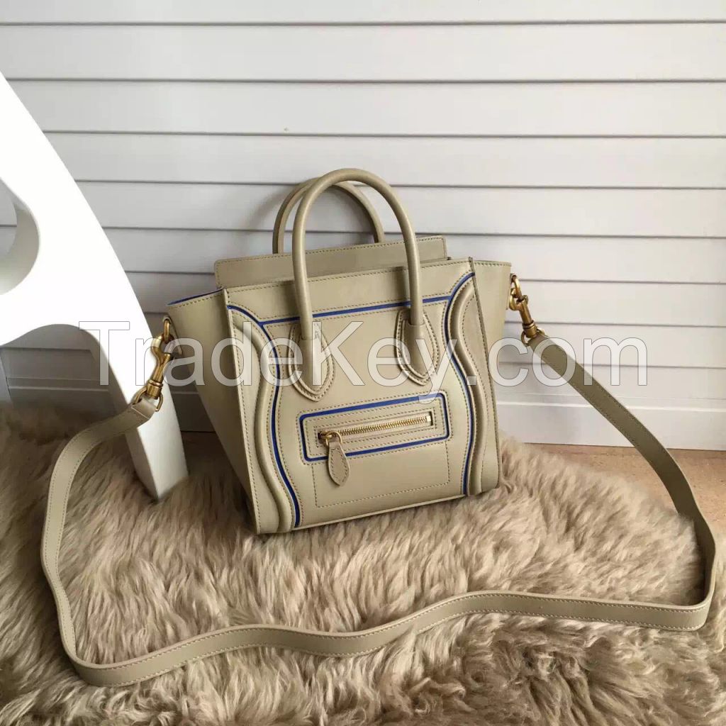 Hot sell fashion leather MICRO LUGGAGE & shopper tote