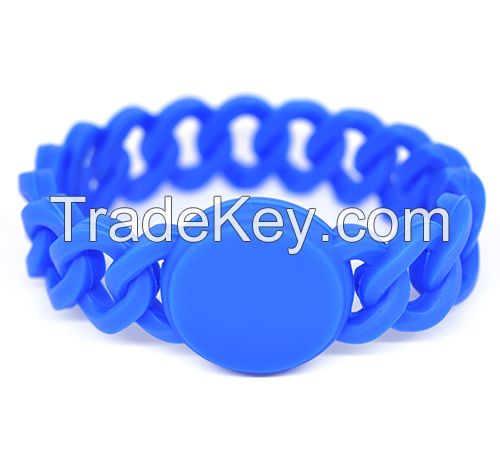 RFID Braid silicone wristband tag