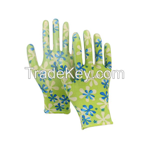 Nitrile coated garden glove