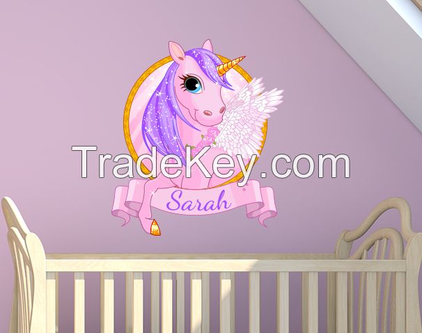 Unicorn Name Wall Sticker