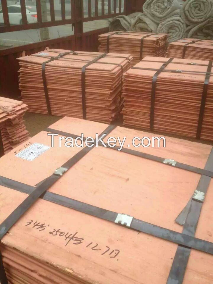 Electrolytic  Copper Cathode for sale /High Grade 99.99%   Copper Sheet      Copper Cathode Grade A