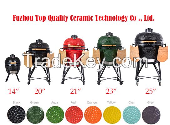 Portable Round Construction Heat-resistant Outdoor Cooking Use BBQ Grill