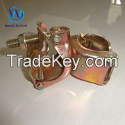 Scaffolding fixed and swivel clamp coupler