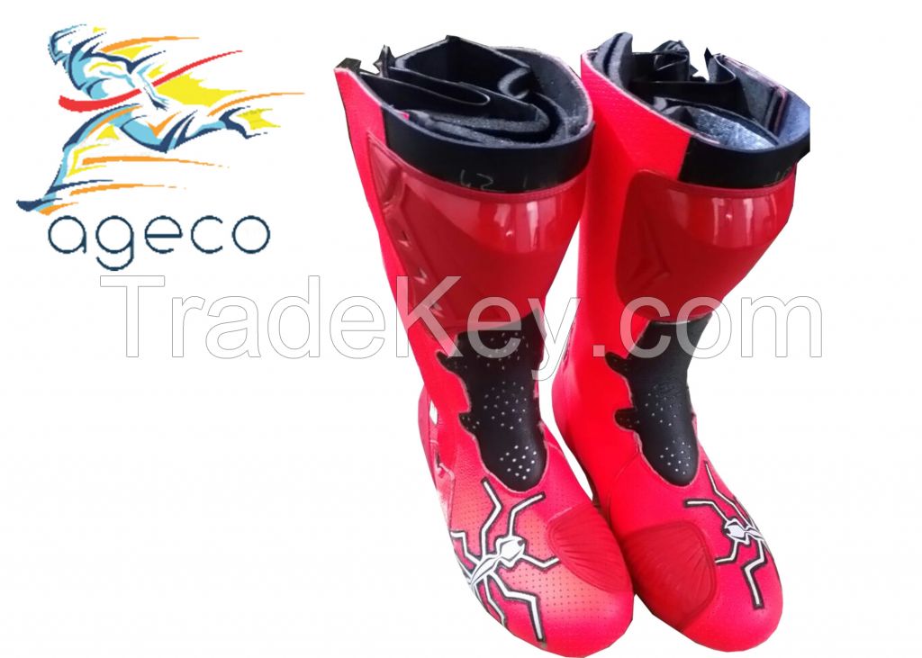  Motorbike Leather Shoes Motorcycle Racing leather boots