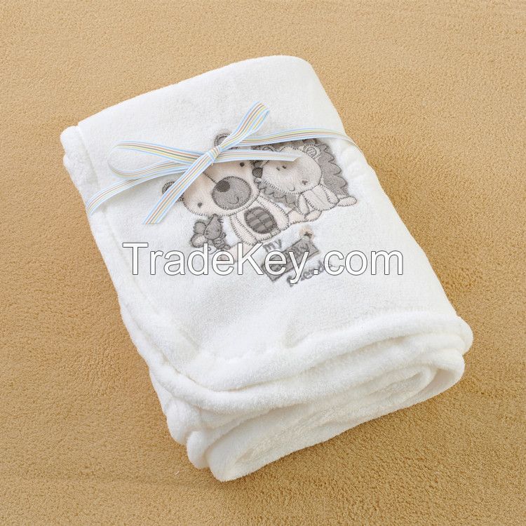 Coral fleece baby blanket