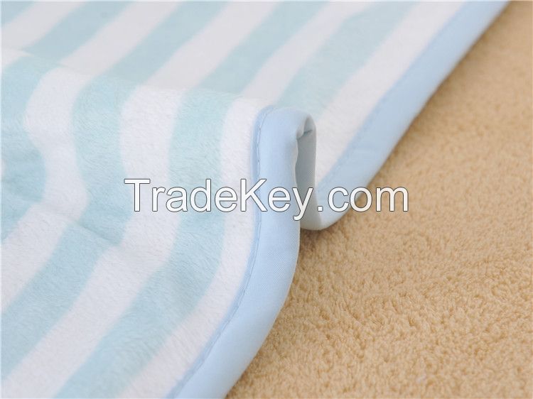 Mink and sherpa embroidered baby blanket