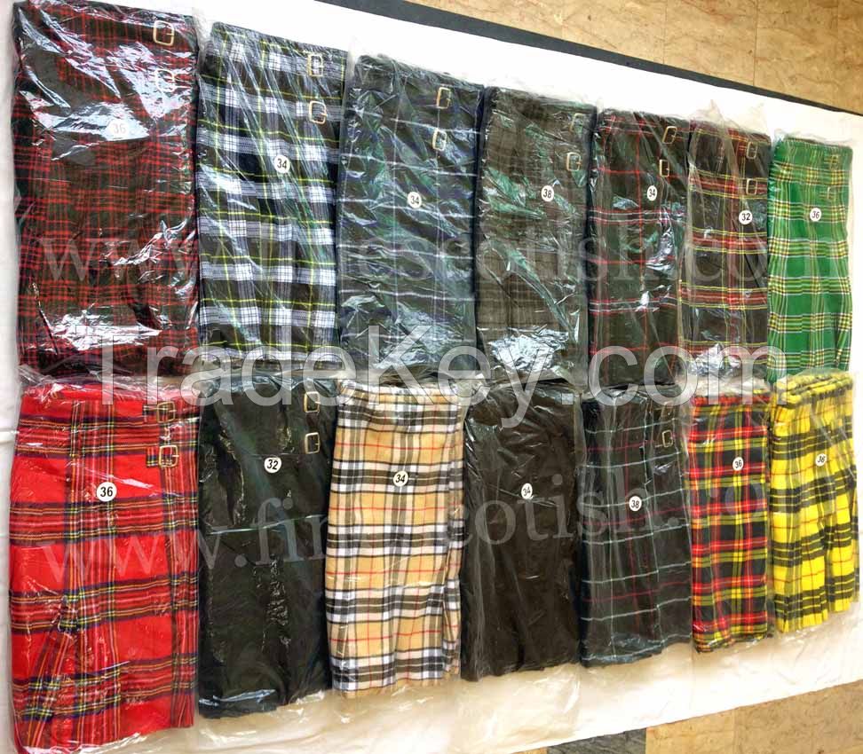 Acrylic Tartan Kilt, Heavy Wool Kilt