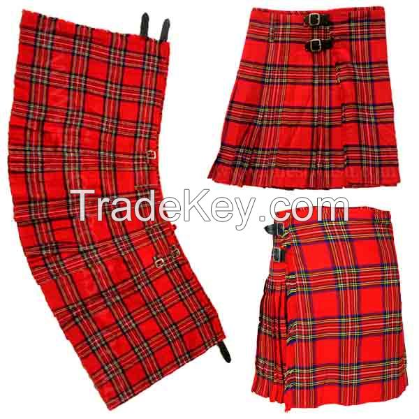 Acrylic Tartan Kilt, Heavy Wool Kilt