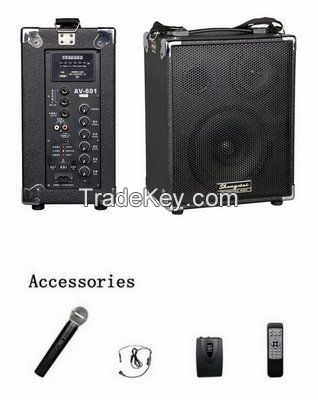 AV-601 6&amp;quot; PORTABLE BLUETOOTH PA KARAOKE SPEAKER USB MP3 1X MIC SD HIFI