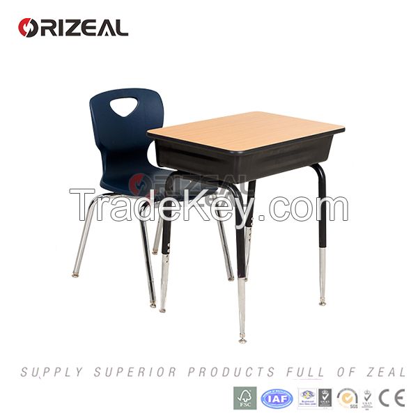 Orizeal School Furniture for New Style Height Adjustable Single Desk a