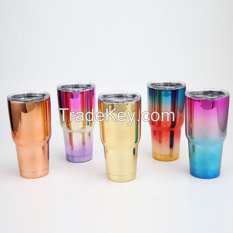 2017 NEW Style Wholesale 30OZ Double 304 Stainless Steel Rambler Tumbler Cup Travel Mug Water Bottle Rambler Cups Cooler Mugs Coffee Beer Mugs Indoor Outdoor