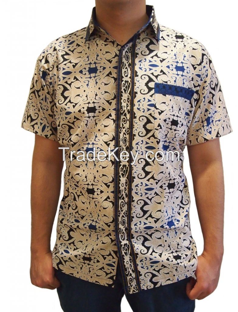 Men Batik Short Sleeve Shirt By Grand Clover International Pte Ltd,