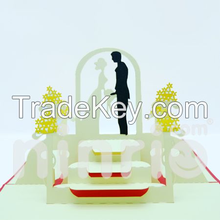 Wedding satge 3d pop-up card