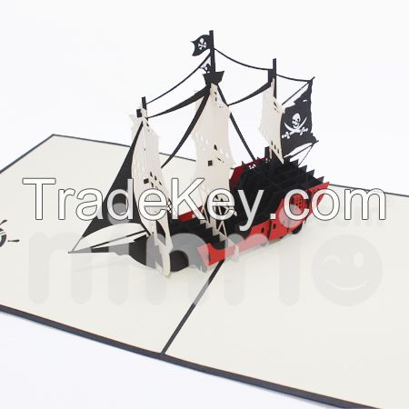 Pirate ship 3d pop-up card