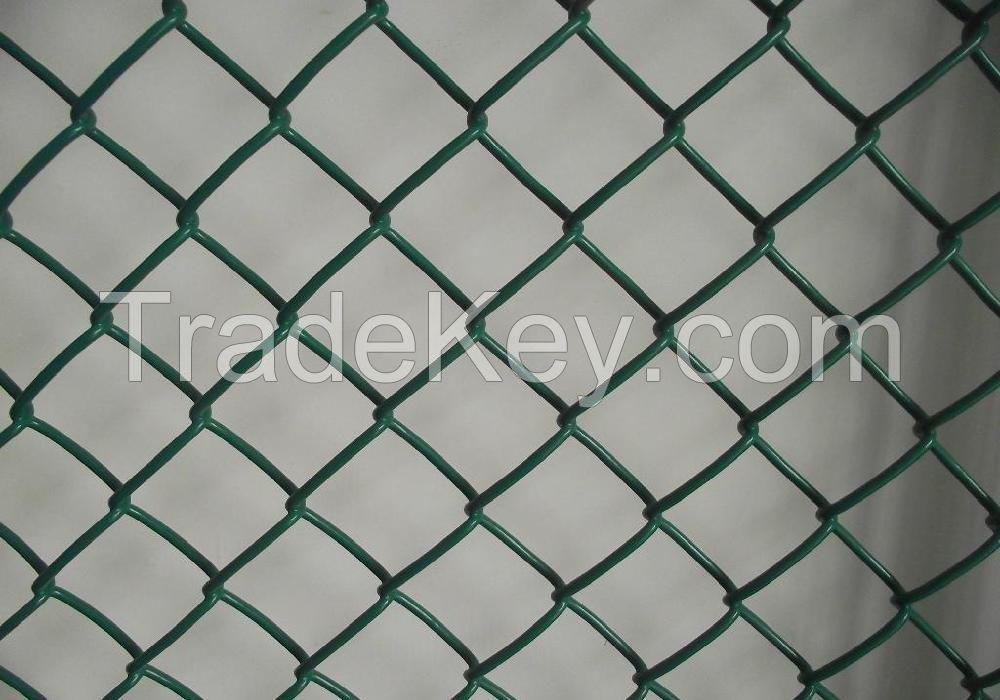 PVC coated chain link fence