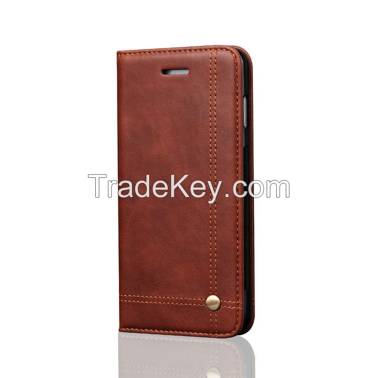 PU LEATHER FLIP PHONE CASE FOR IPHONE 7