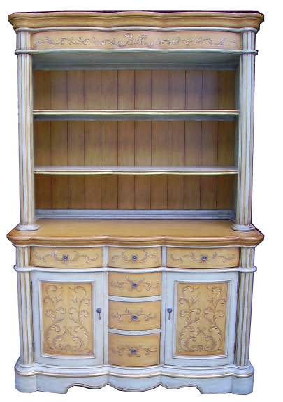 antique furniture-----UP & DOWN LAYERS WITH SIX-DRAWERS  BOOKCASE