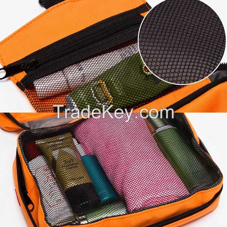 Oxford Hanging Foldable Women Travel Toiletry Bag Case