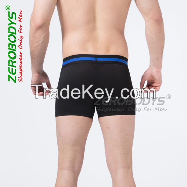 Comfortable Breathable Mens Body Shaper Boxer Brief Slim Fitness under