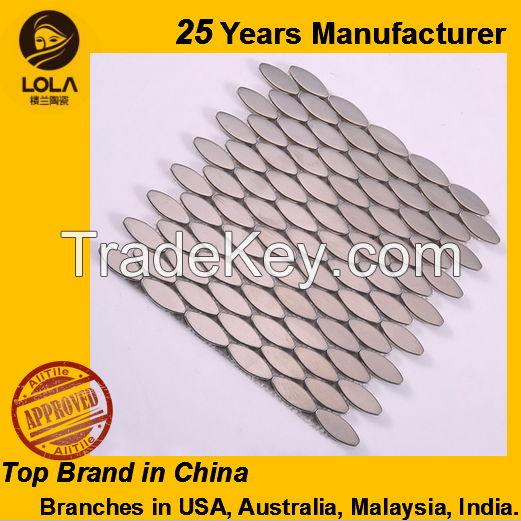 Fashion Designs Elliptical Aluminum Mosaics Tiles 25 Years Foshan Manufacturer