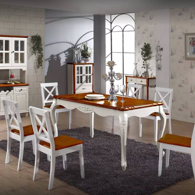 New Design Dining Table Rectangle Wooden Oak Factory Price China Manufacturer Source Building Material:chinahome.com