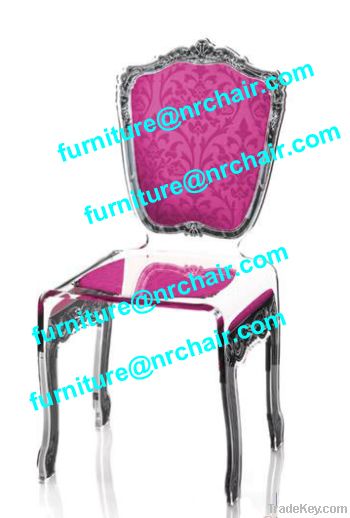 acrylic baroque chair