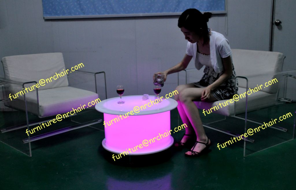 acrylic LED coffee table