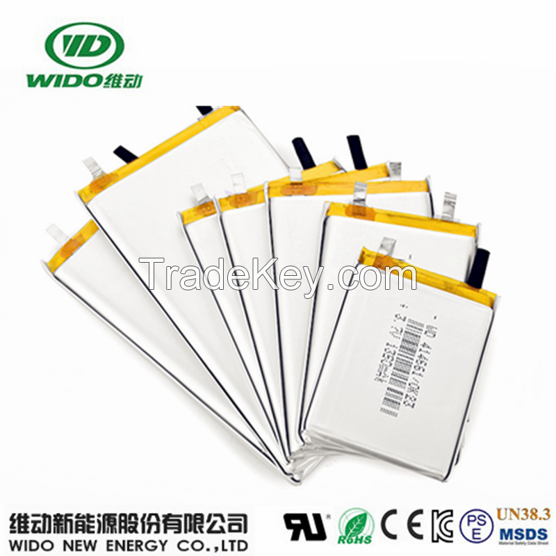 3.7v2000mah 505068 lithium polymer rechargeable battery