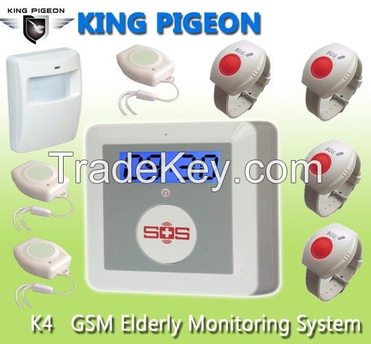 Wireless GSM  SMS Elderly Care Alarm with SOS Call