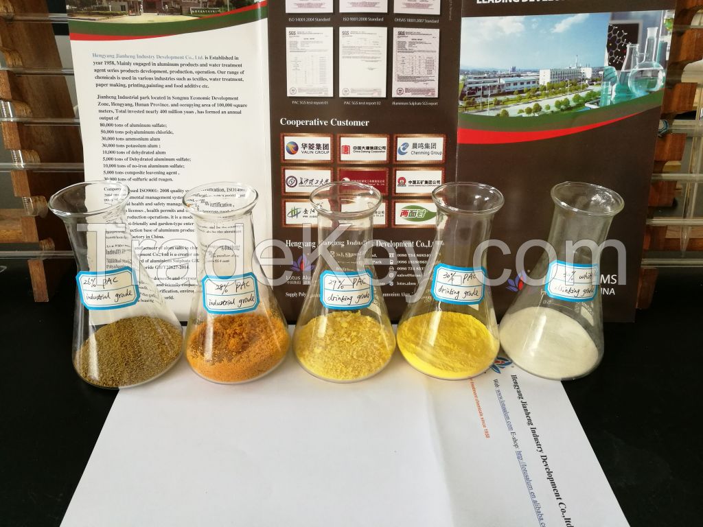 polyaluminum chloride/PAC drinking water grade/indusrial grade for water treatment