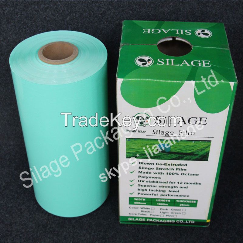 Black/Orange Silage Film,500mm25mic1800m, Recycle 100%LLDPE Film for Germany Farm Packing 