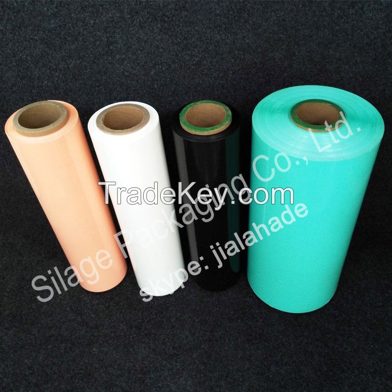 Black/Orange Silage Film,500mm25mic1800m, Recycle 100%LLDPE Film for Germany Farm Packing 