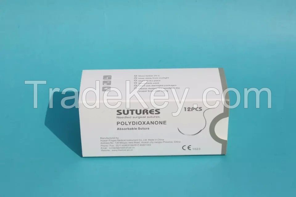 Disposable Absorbable PDO Polydioxanone Surgical Suture Thread with Needle with Price 