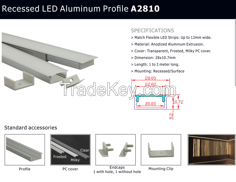 Led Aluminum Profiles,Profiles for Led Strip Light, Aluminum Profile for Kitchen Cabinet