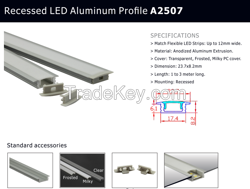 Led Aluminum Profiles,Profiles for Led Strip Light, Aluminum Profile for Kitchen Cabinet