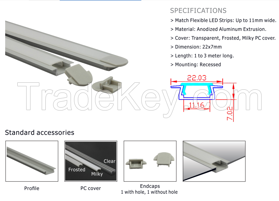 Linear Aluminum Profile for LED Strip