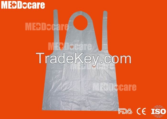 Homeuse Clean Beauty Salon Dailyuse Waterproof Poncho Disposable Plastic PE Aprons for Adults