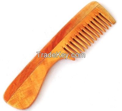 Wooden Comb (Neem - Handle) 7"