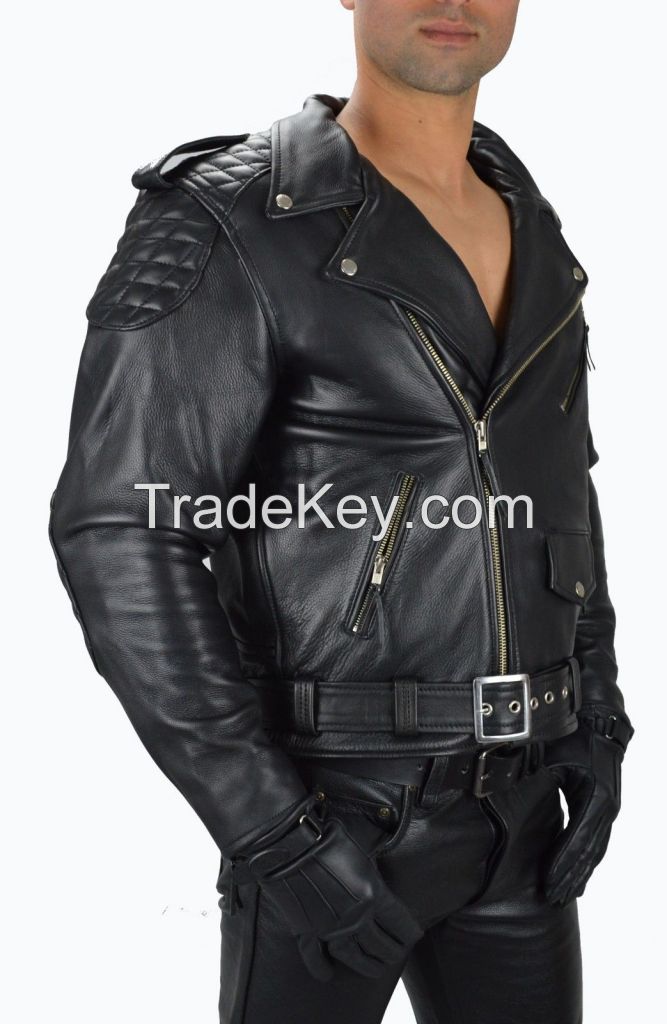 leather motorbike jacket/motorcycle leather jacket