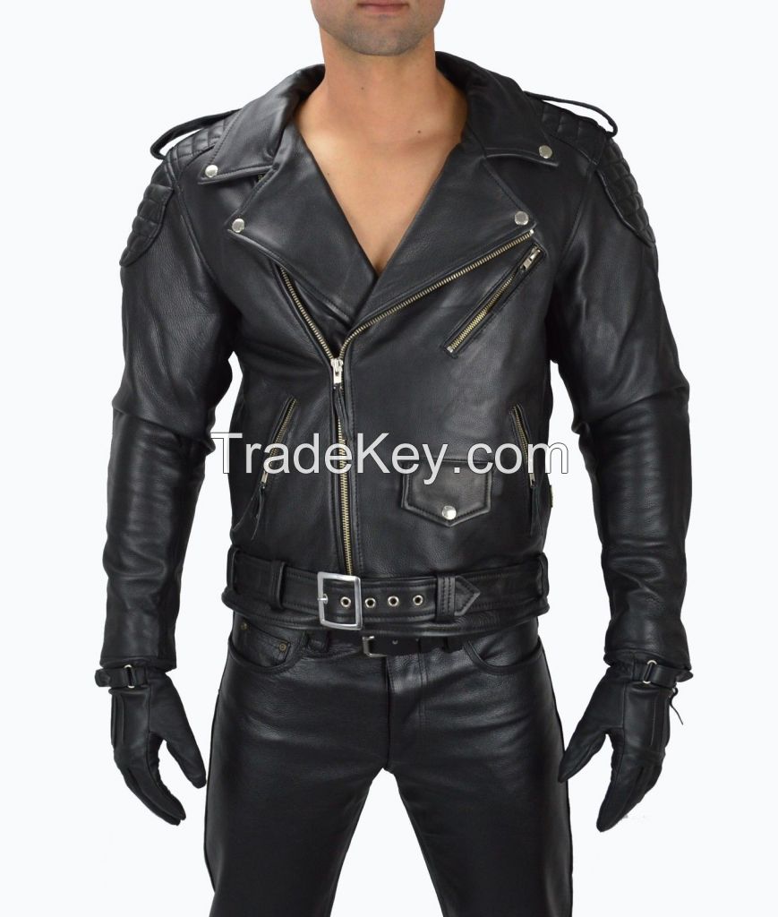 leather motorbike jacket/motorcycle leather jacket