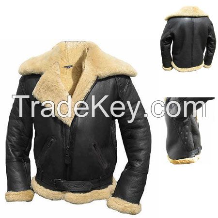 Fur Leather motorcycle jacket