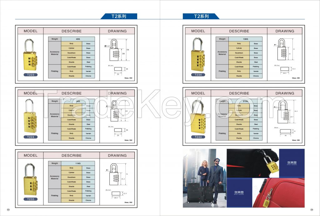 Combination brass padlock best quality by  Shandong Keep Intl Trading Co.Ltd