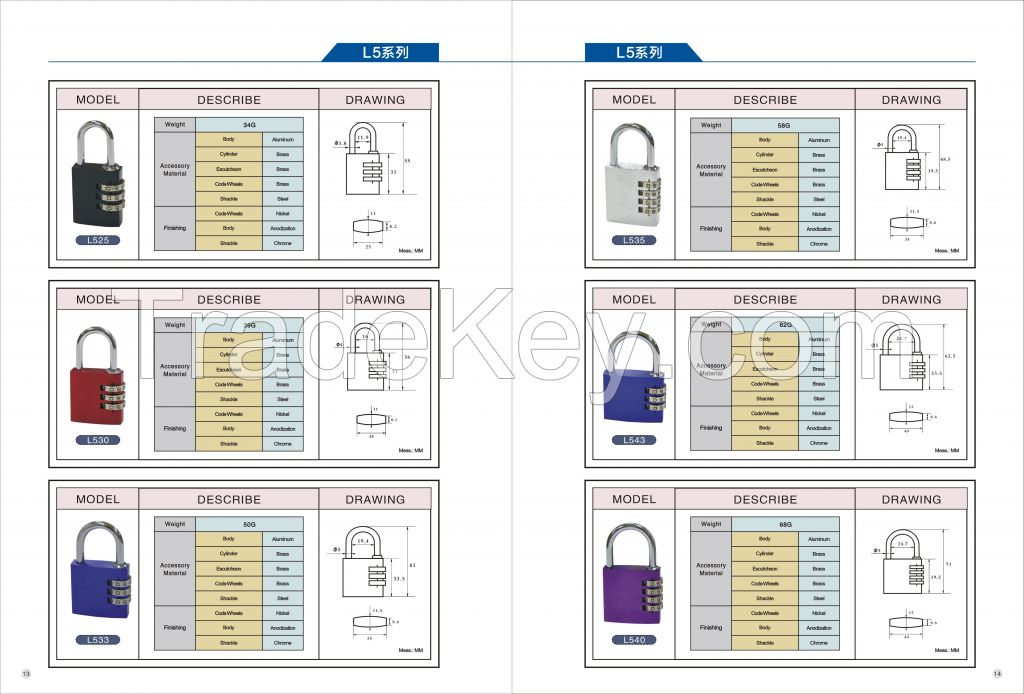 Combination Aluminum padlock best quality by  Shandong Keep Intl Trading Co.Ltd