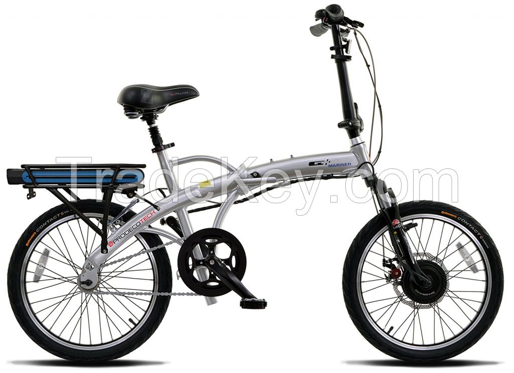 ProdecoTech Mariner v5F 36V300W 1 Speed Electric Bicycle 10Ah Samsung Li Ion, Brushed Aluminum, 17" / One Size