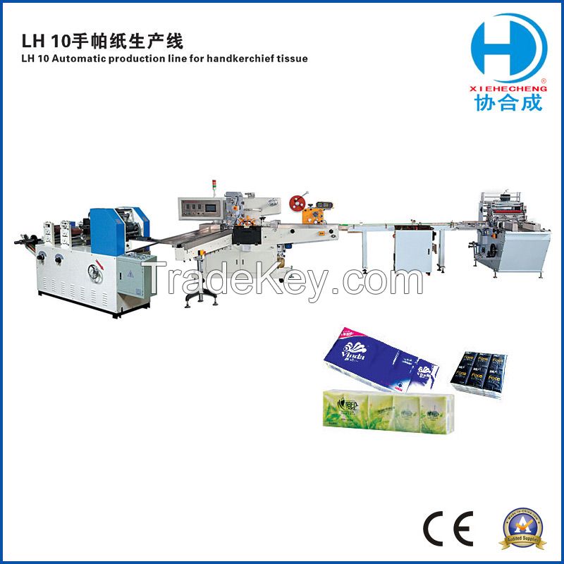 Pocket tissue production line